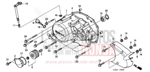 PANNEAU CARTER-MOTEUR D. VT125C3 de 2003